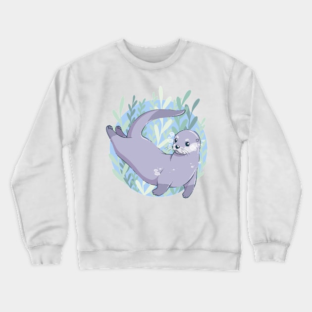 Otterly Adorable Otter Crewneck Sweatshirt by Melissa Jan